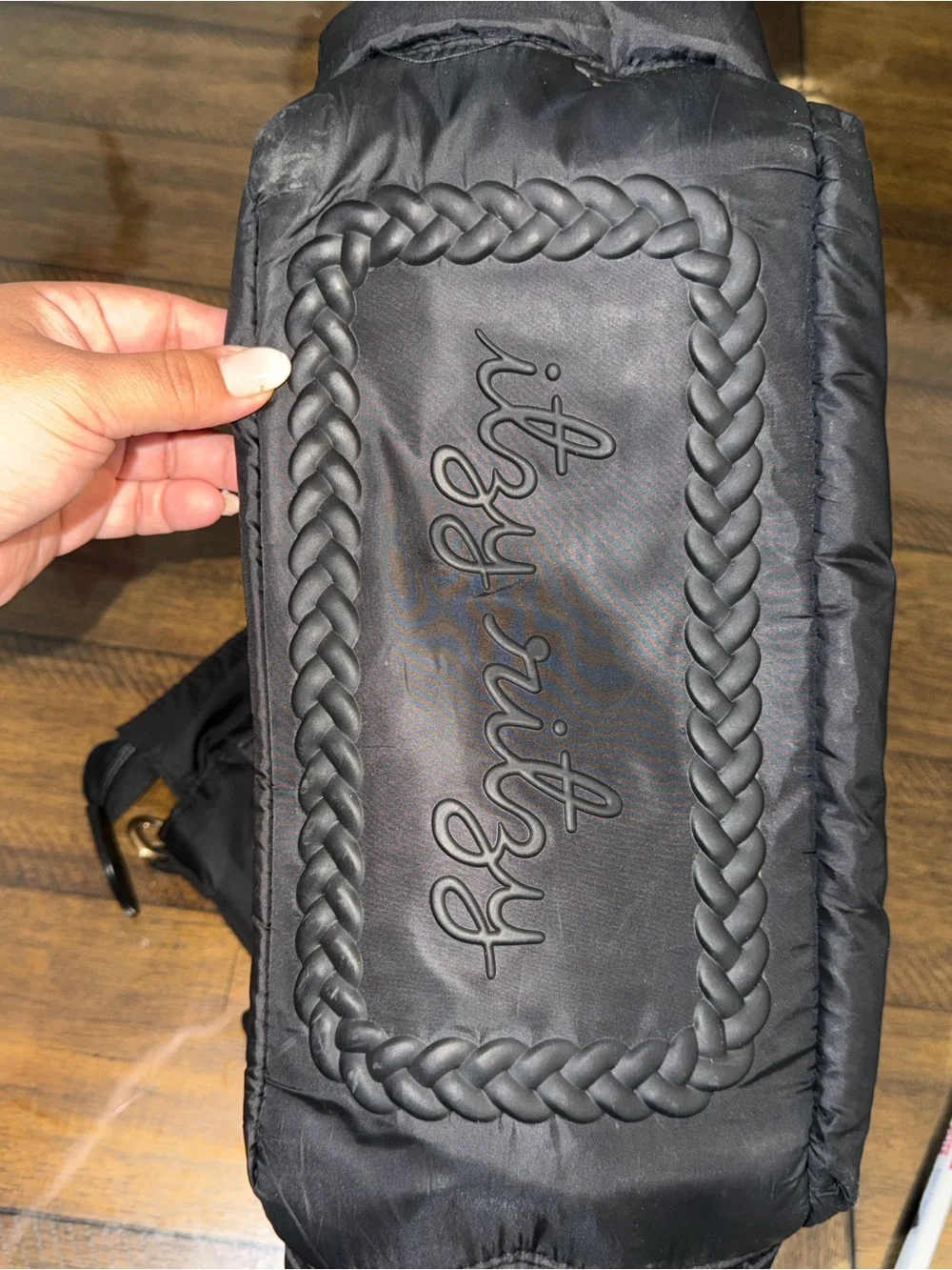 Itzy Ritzy Black Quilted Convertible Backpack Tote